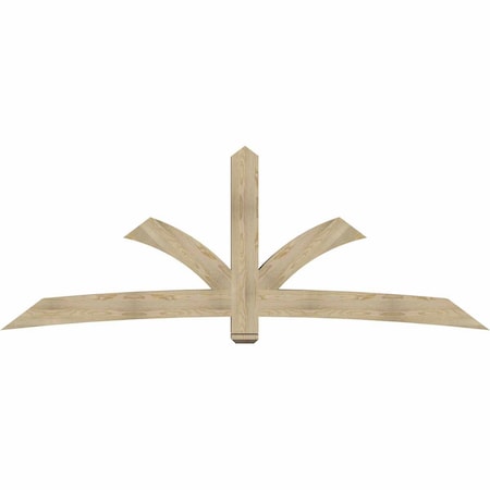 Ekena Millwork Davenport Rough Sawn Timber Gable Bracket, Douglas Fir, 108"W x 40"H x 6"D x 6"F, 9/12 Pitch GBW108X40X0606DAV00RDF